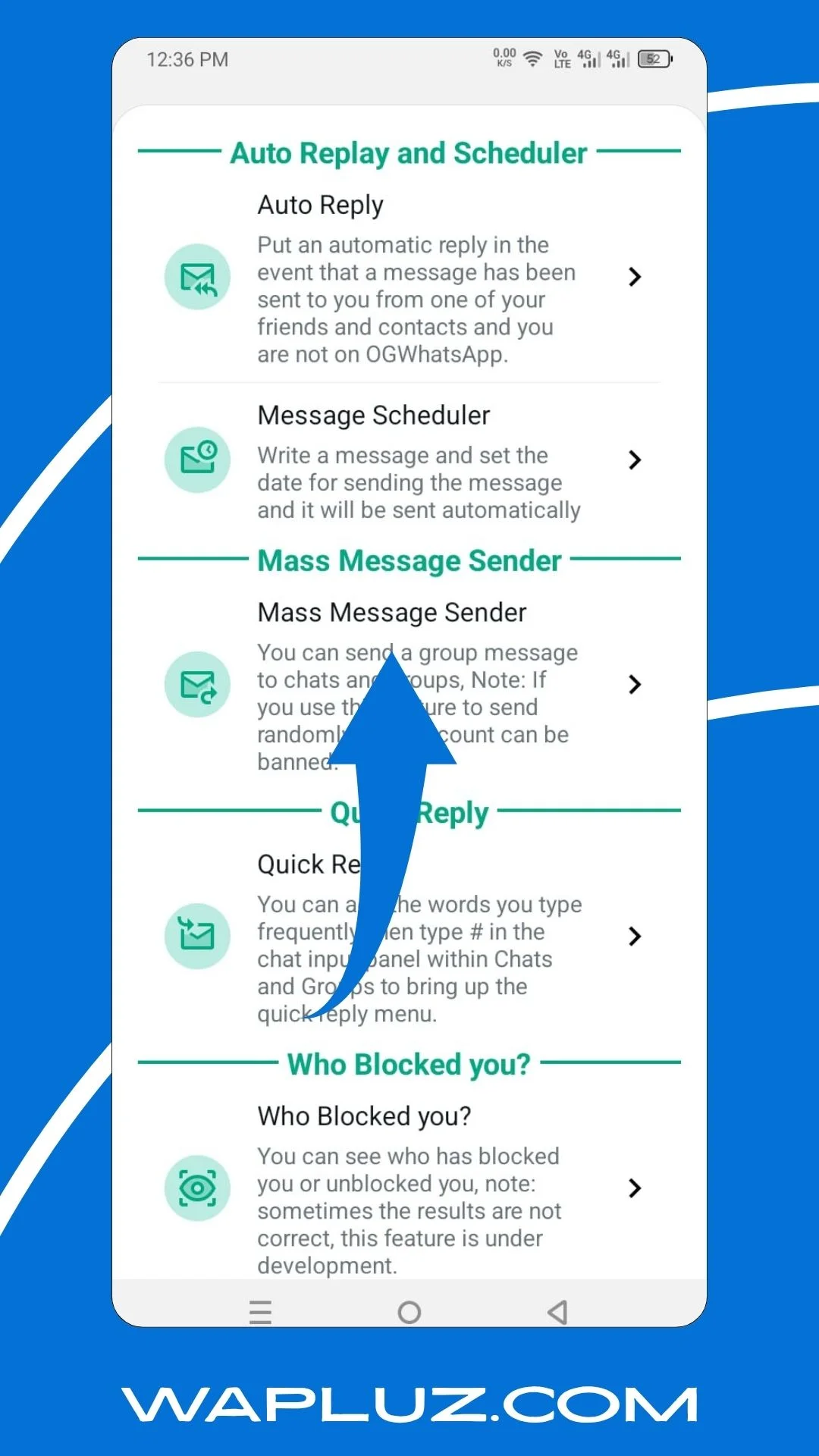 WhatsApp Plus Mensajería Masiva Captura de pantalla