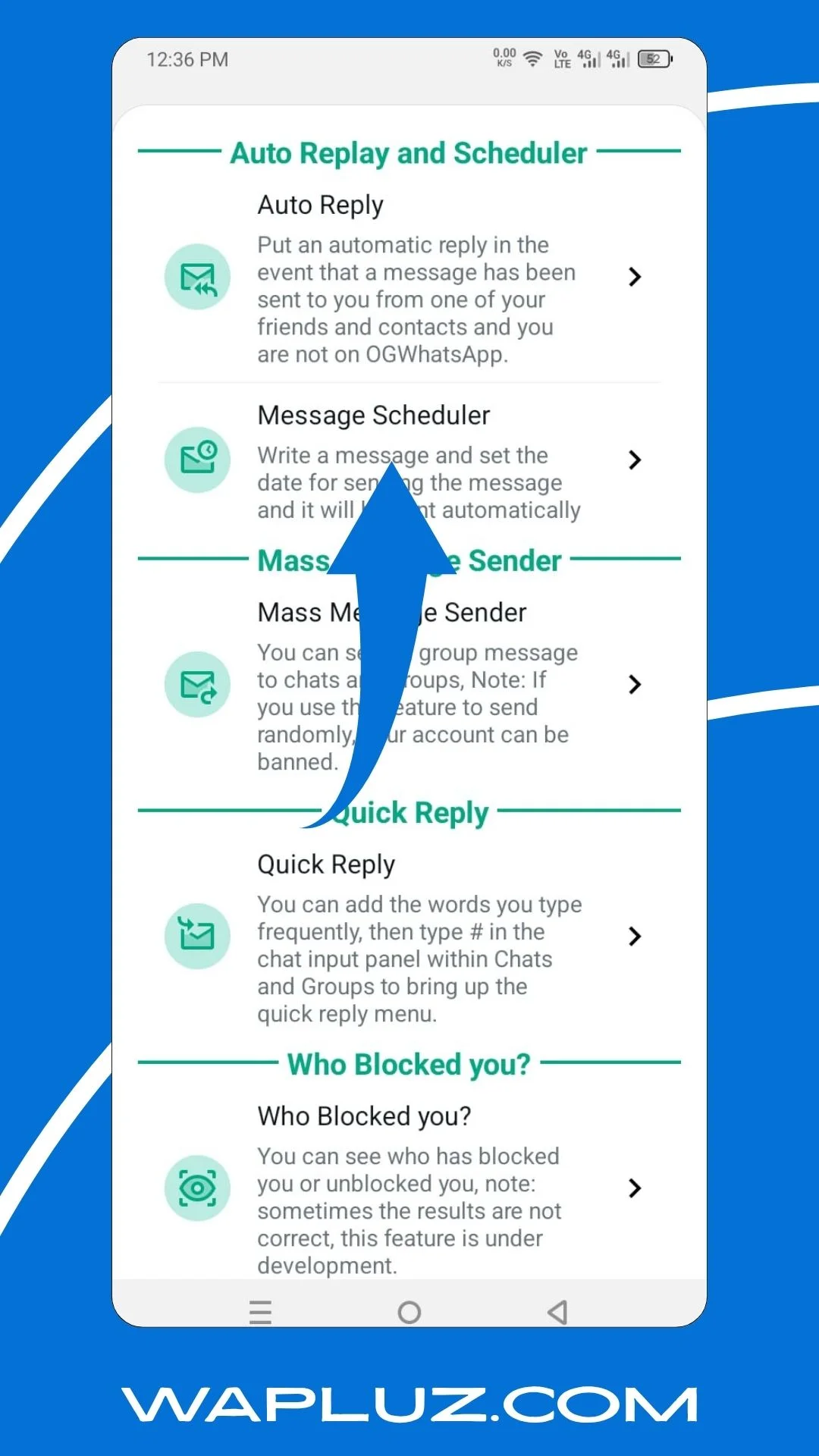 WhatsApp Plus Programar Mensajes Captura de pantalla