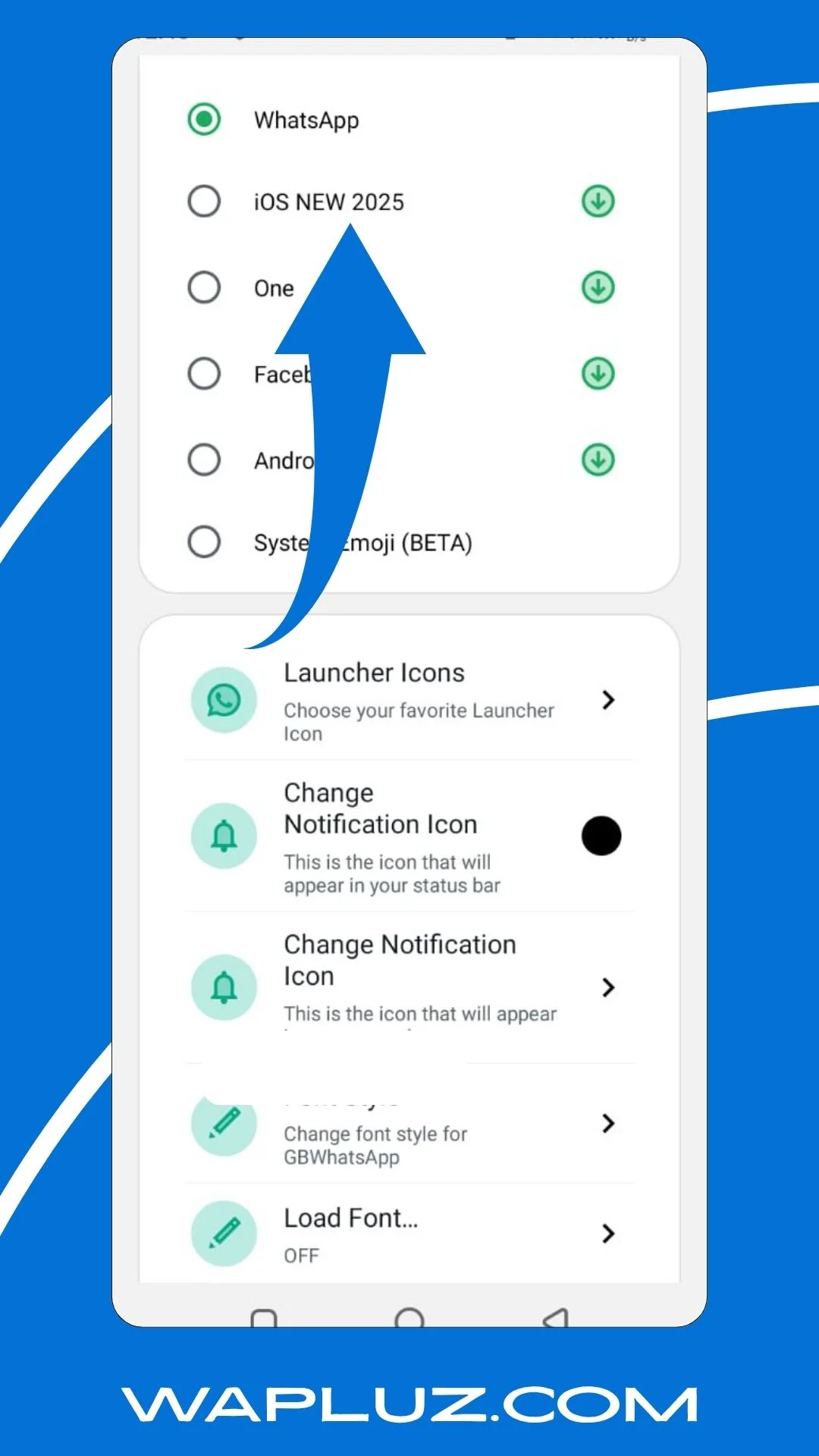 WhatsApp Plus Temas Estilo iOS Captura de pantalla