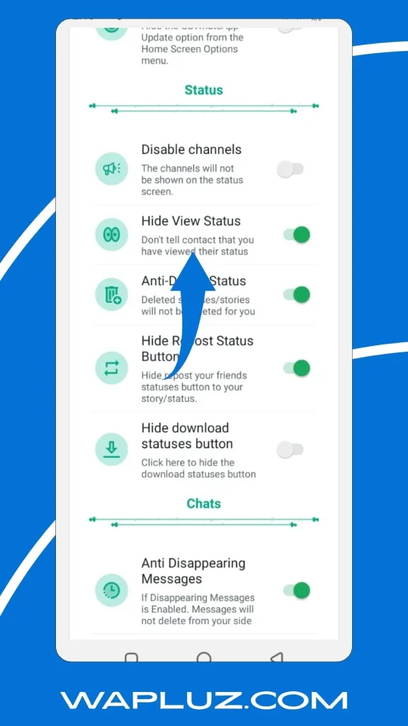 WhatsApp Plus Ver Estados en Privado Captura de pantalla